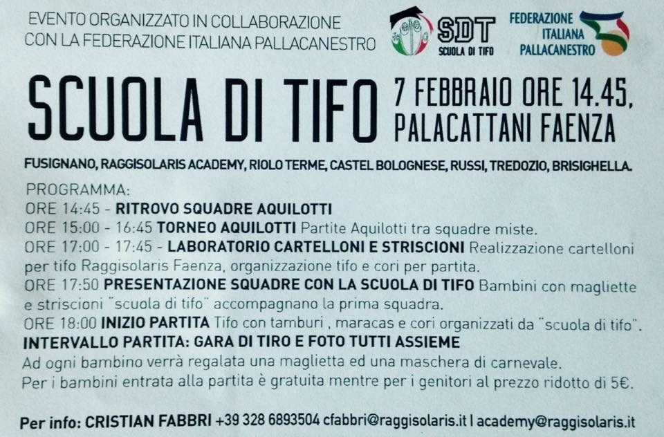 07/02/2016: SCUOLA DI TIFO