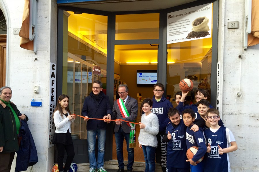 12/03/2016: INAUGURAZIONE BLUBERRY CON I RAGAZZI DEL BASKET RUSSI