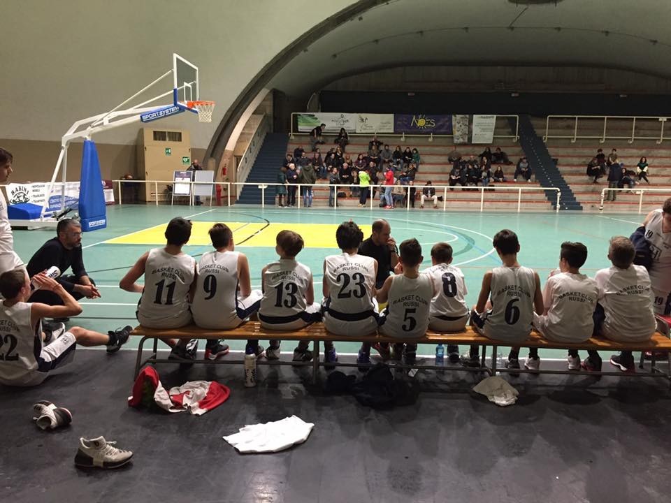 UNDER 14 M.: GUELFO BASKET - BASKET CLUB RUSSI 46 - 39